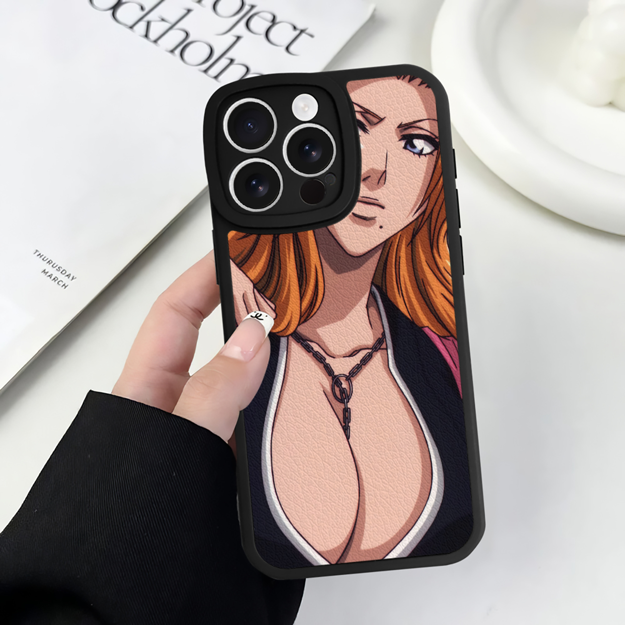 （画像用） ブリーチ BLEACH 【iPhone 16シリーズ対応】シリコンスマホケース（レザー調） 材質：シリコン